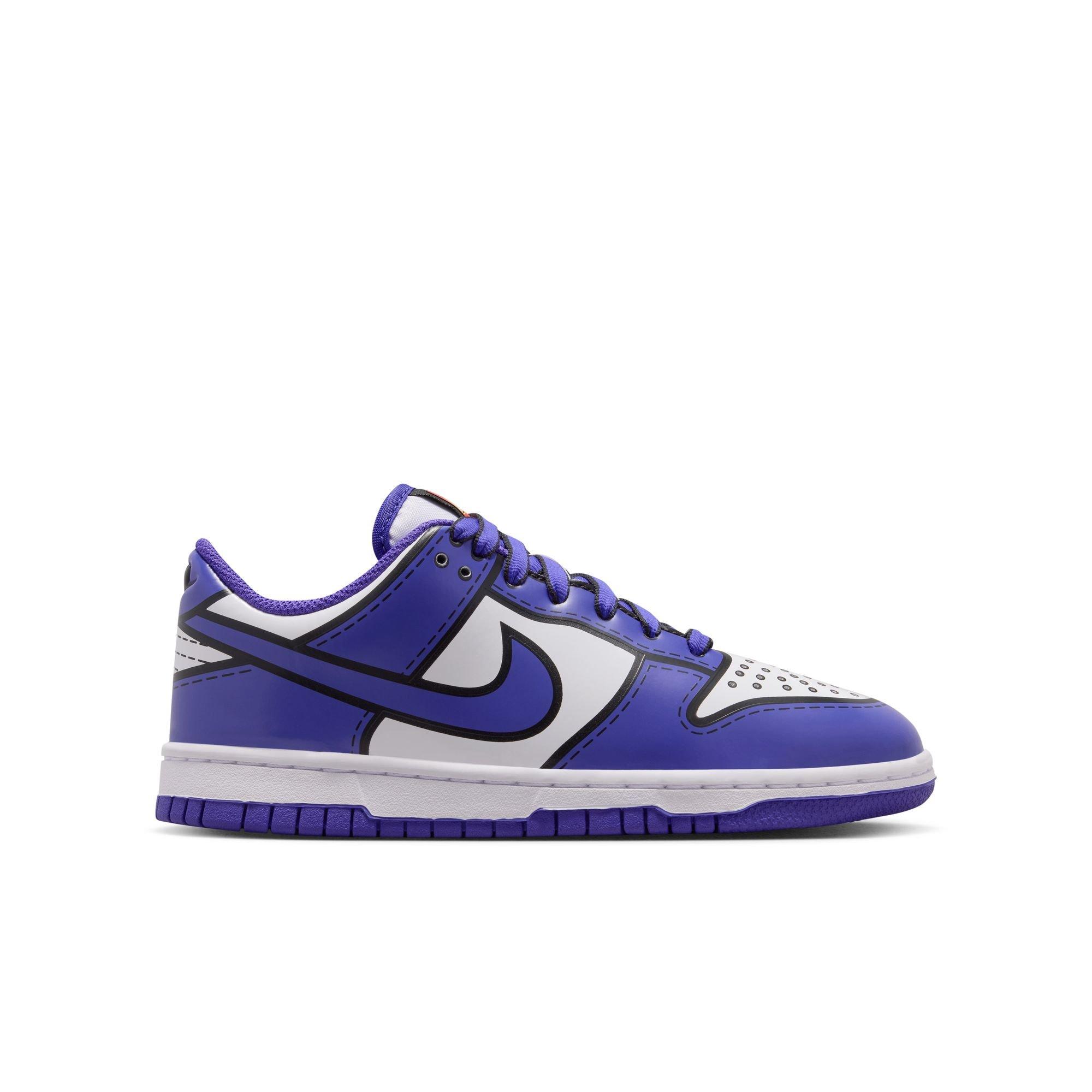 Nike Dunk Low x LEGO Collection "Bright Concord" Grade School Kids' Shoe - WHITE/BRIGHT CONCORD/RUSH RED